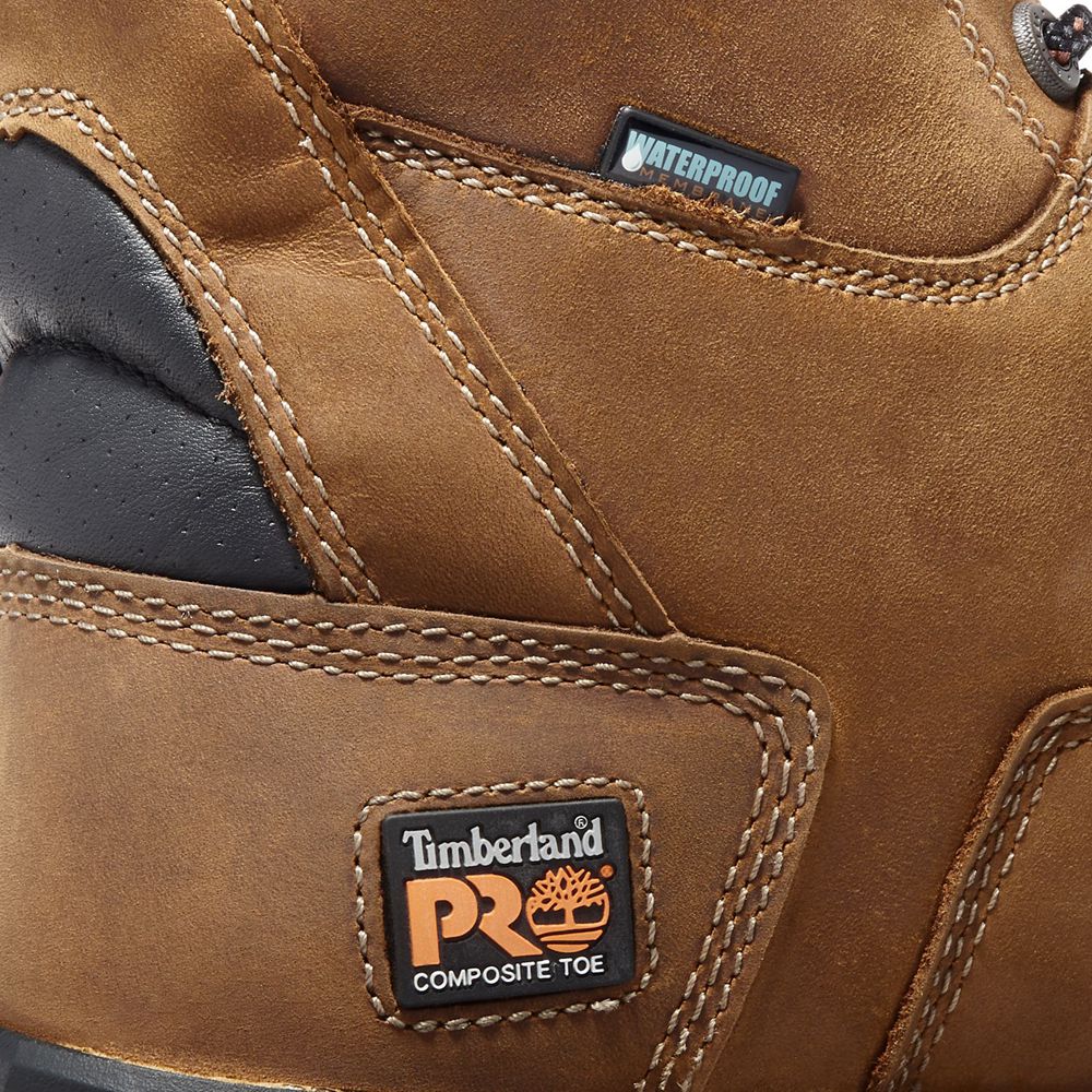 Botas de Trabajo Masculino - Timberland Pro® Boondock 8\" Comp Toe - LGJXV7423 - Marrom/Pretas